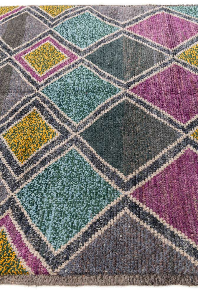 5' x 15' 2 Hand Knotted Moroccan Wool Runner Rug