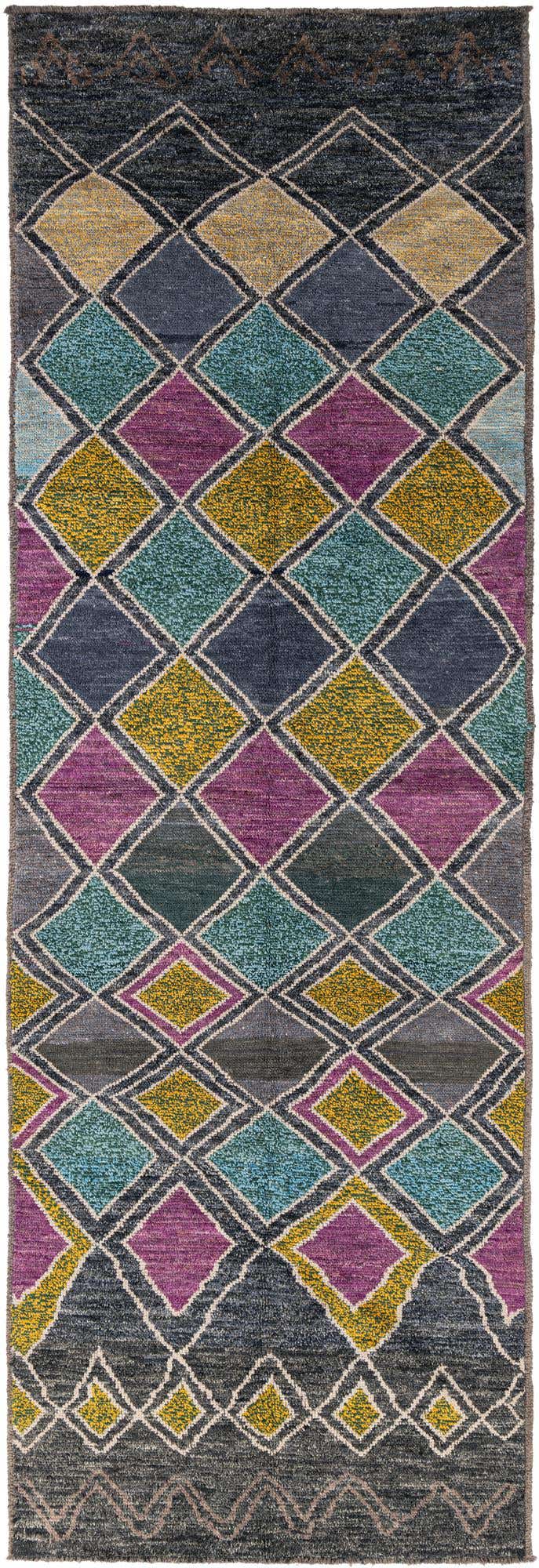 5' x 15' 2 Hand Knotted Moroccan Wool Runner Rug