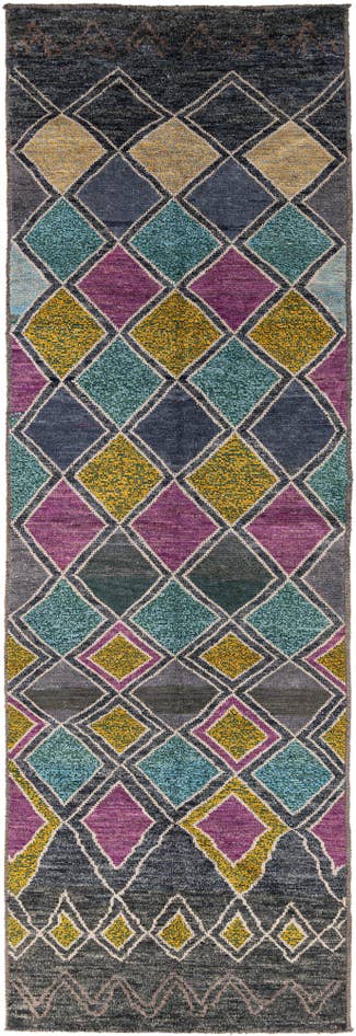 Detail image of 5' x 15' 2 Hand Knotted Moroccan Wool Runner Rug