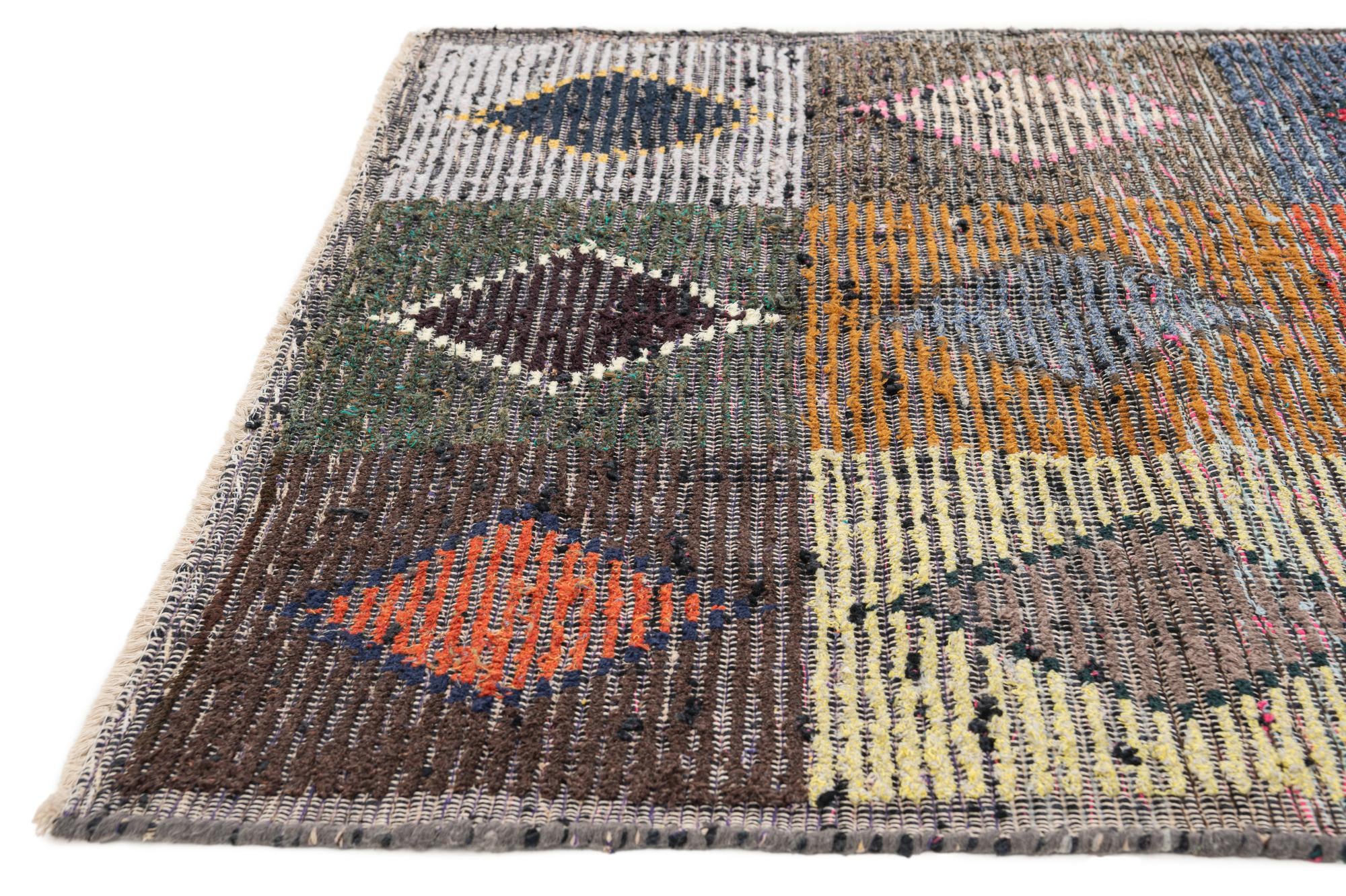 4' 5 x 14' 10 Hand Knotted Moroccan Wool Runner Rug