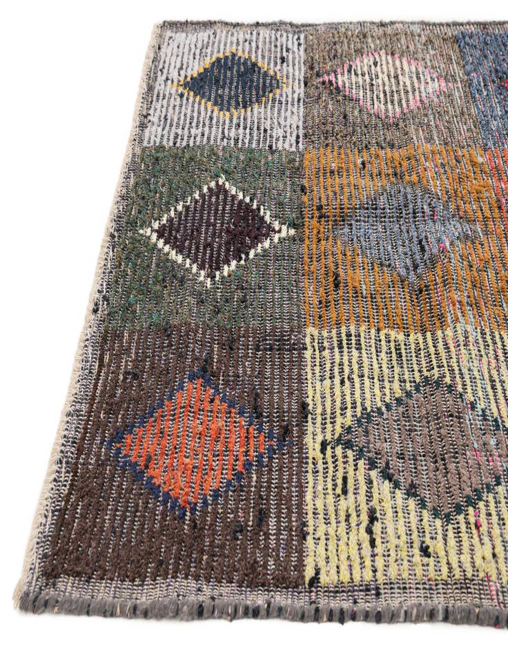 Detail image of 4' 5 x 14' 10  Hand Knotted Moroccan Wool Runner Rug