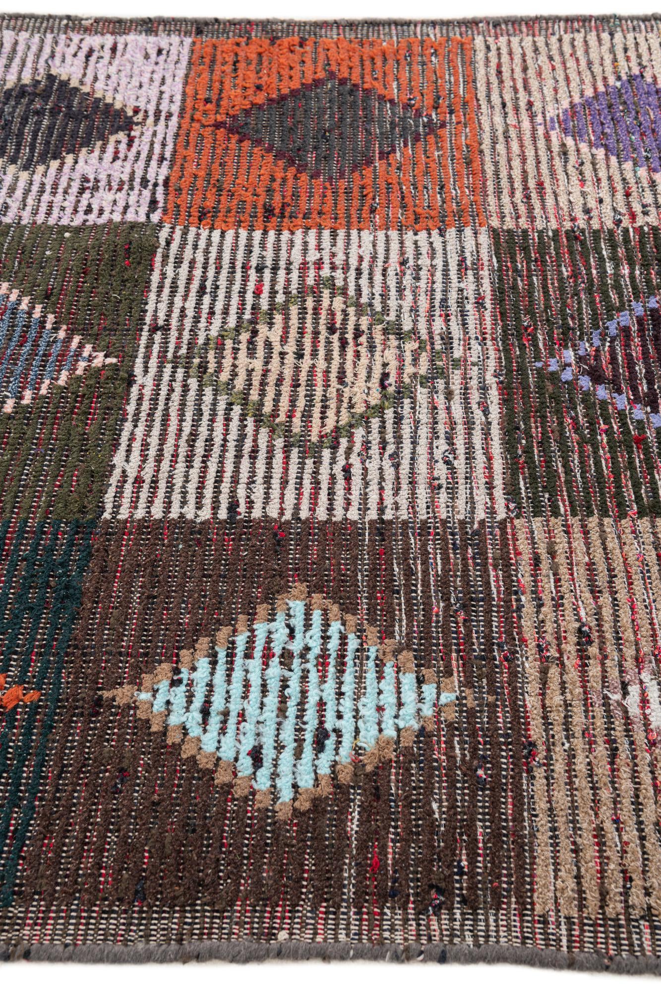 4' 5 x 14' 10 Hand Knotted Moroccan Wool Runner Rug