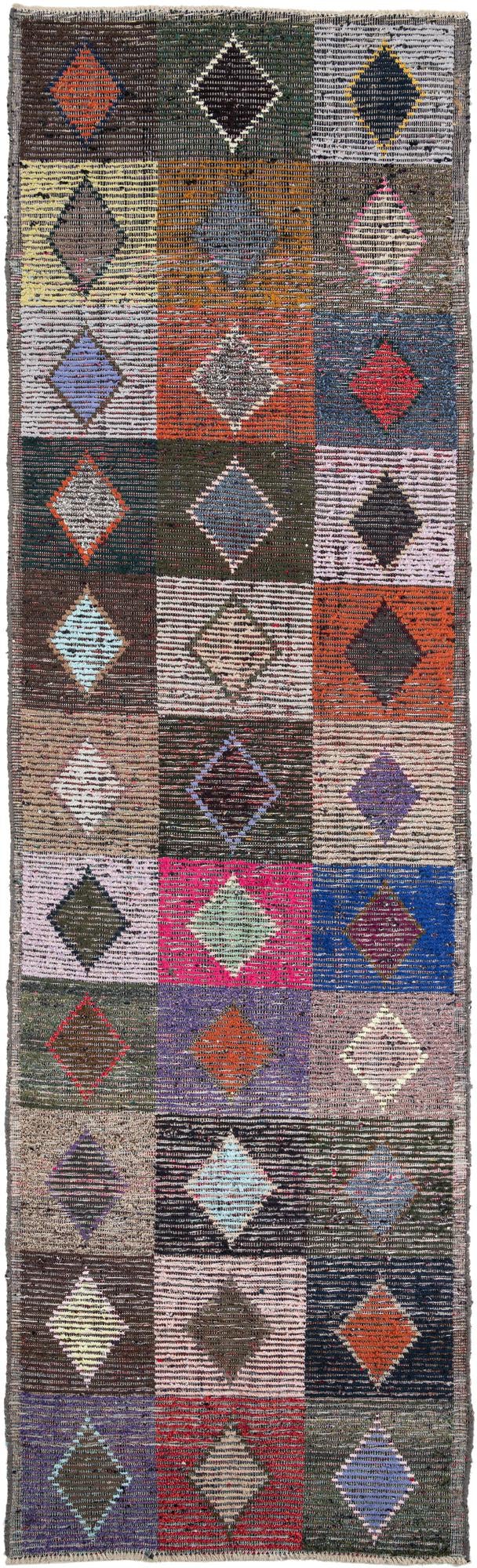 4' 5 x 14' 10 Hand Knotted Moroccan Wool Runner Rug