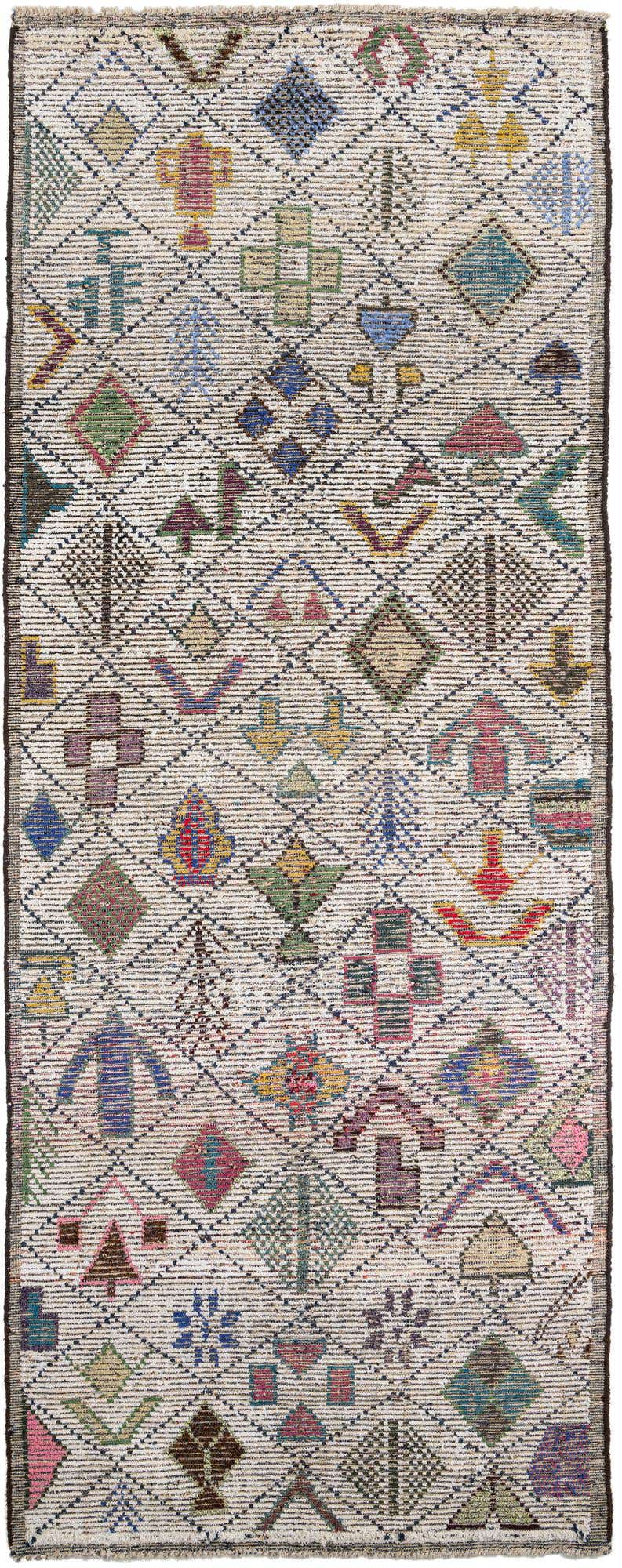 5' 7 x 14' 8 Hand Knotted Moroccan Runner Rug