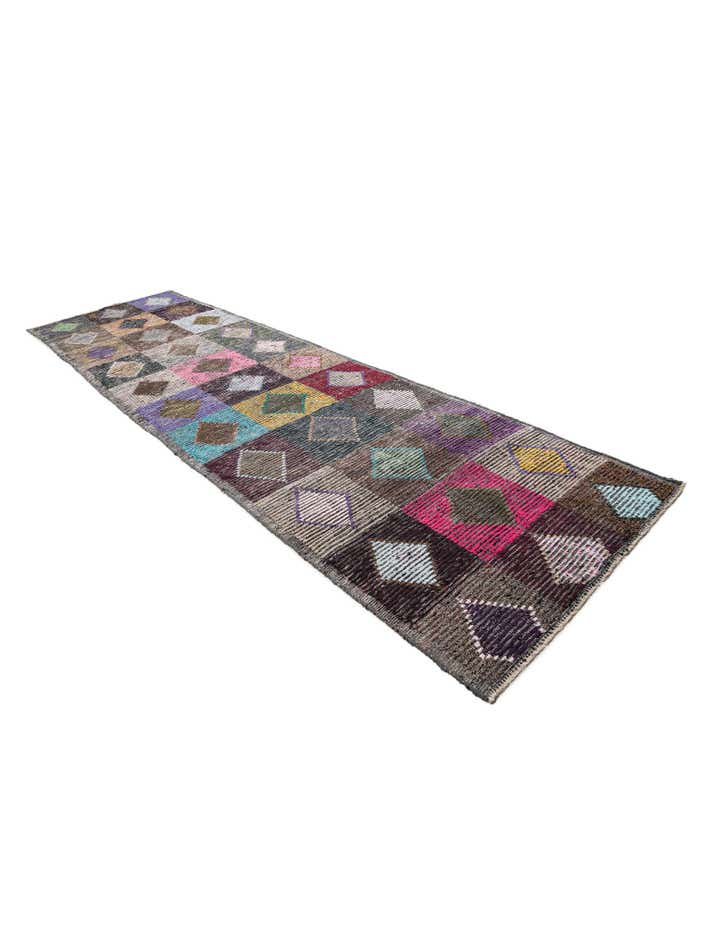 4' 7 x 16' Hand Knotted Moroccan Wool Runner Rug