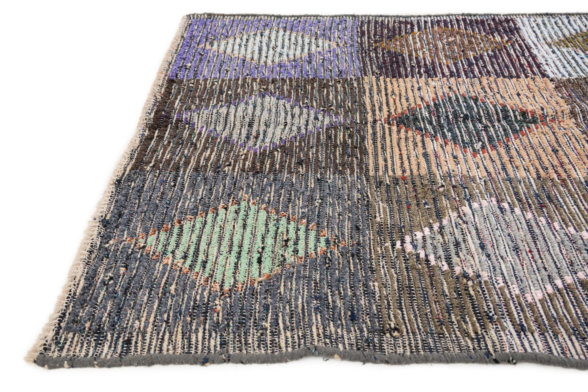4' 7 x 16' Hand Knotted Moroccan Wool Runner Rug