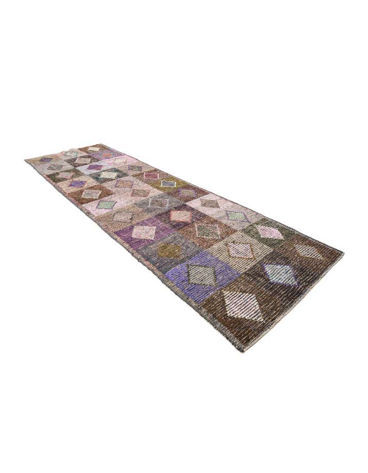4' 6 x 14' 5 Hand Knotted Moroccan Wool Runner Rug