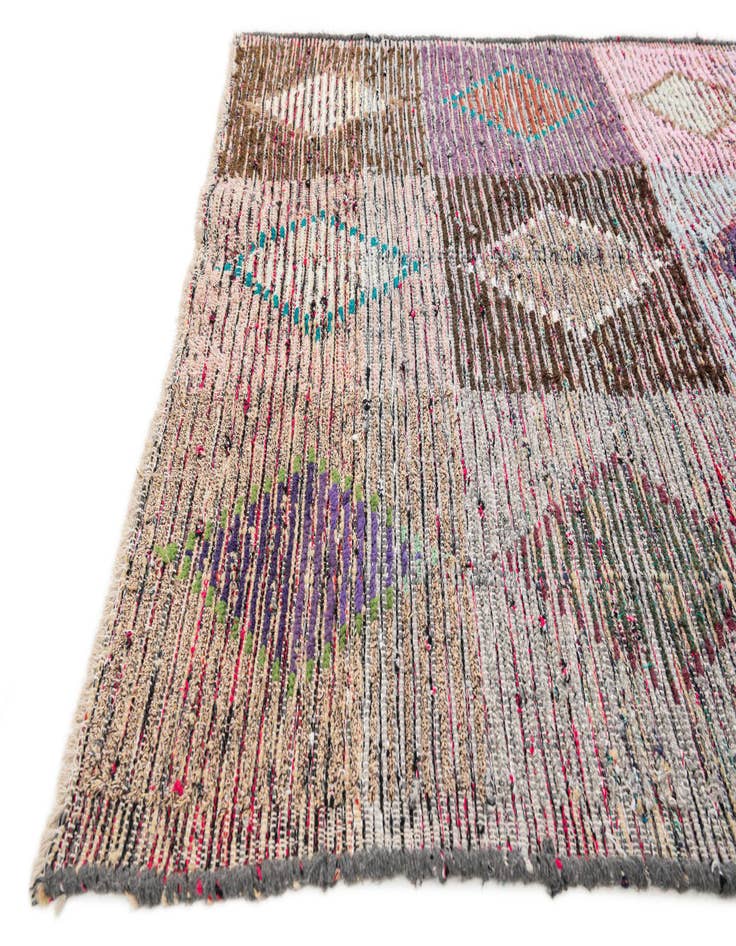 Detail image of 4' 6 x 14' 5  Hand Knotted Moroccan Wool Runner Rug