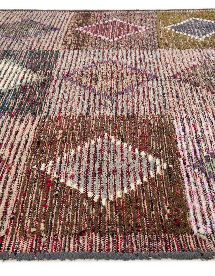 Detail image of 4' 6 x 14' 5  Hand Knotted Moroccan Wool Runner Rug