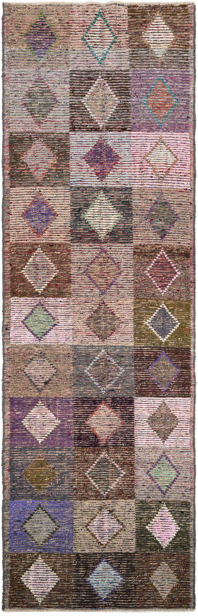 4' 6 x 14' 5 Hand Knotted Moroccan Wool Runner Rug