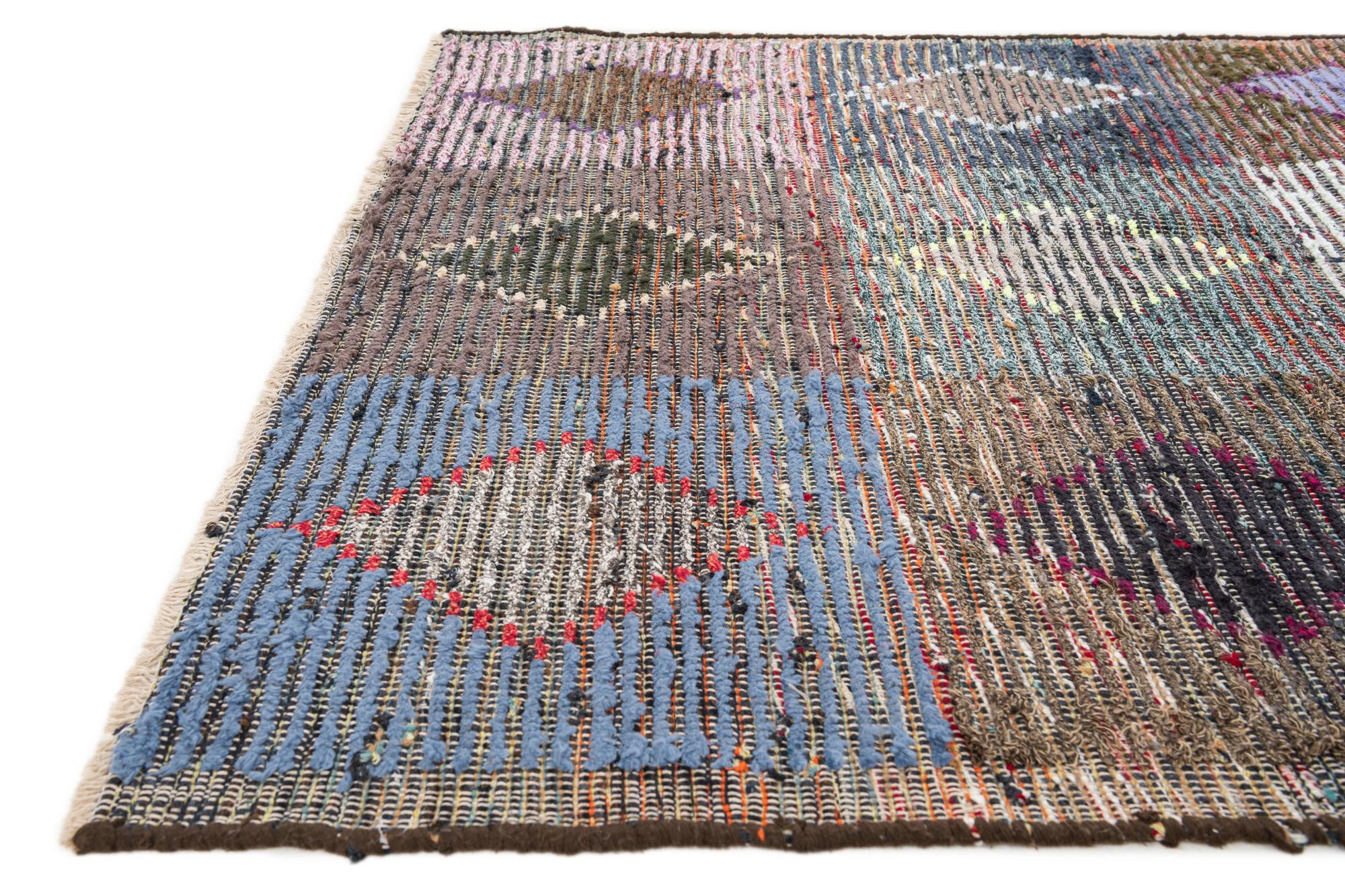 4' 5 x 15' 6 Hand Knotted Moroccan Wool Runner Rug