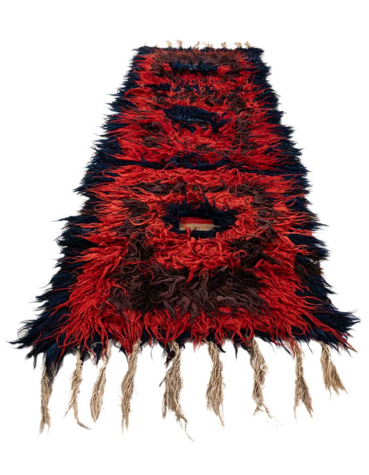 3' 10 x 12' 6 Hand Knotted Moroccan Wool Runner Rug