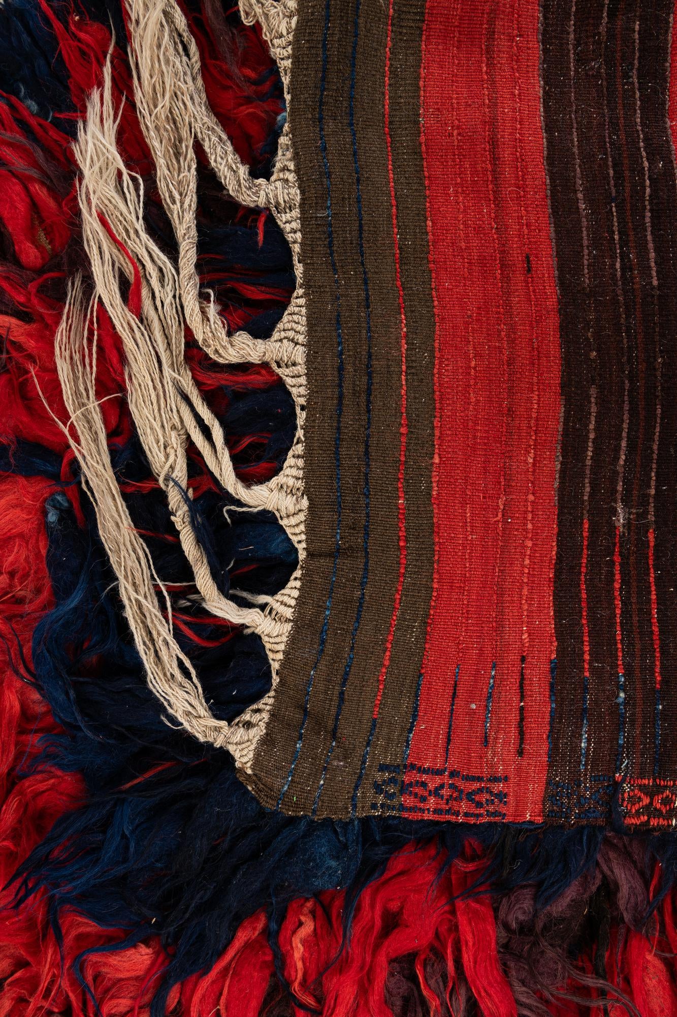 3' 10 x 12' 6 Hand Knotted Moroccan Wool Runner Rug