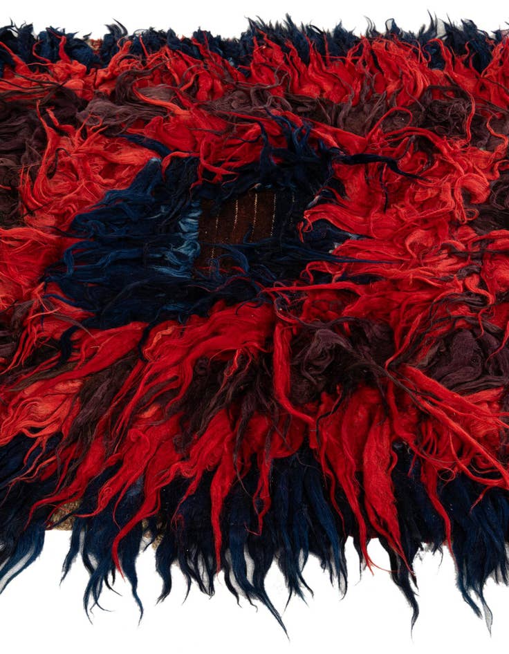 Detail image of 3' 10 x 12' 6  Hand Knotted Moroccan Wool Runner Rug