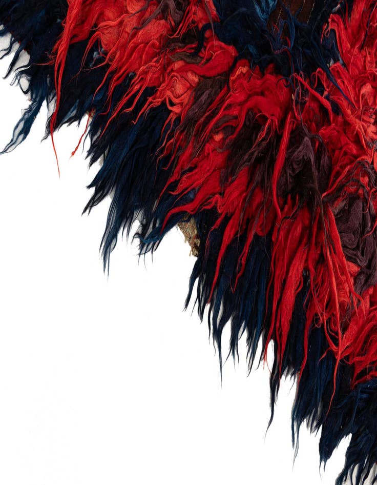 Detail image of 3' 10 x 12' 6  Hand Knotted Moroccan Wool Runner Rug