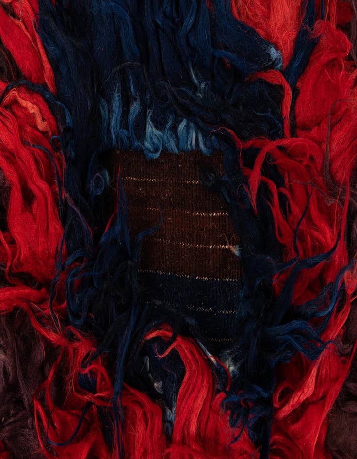 Detail image of 3' 10 x 12' 6  Hand Knotted Moroccan Wool Runner Rug