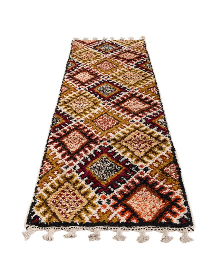 Detail image of 2' 8 x 8' 1 Hand Knotted Moroccan Wool Runner Rug