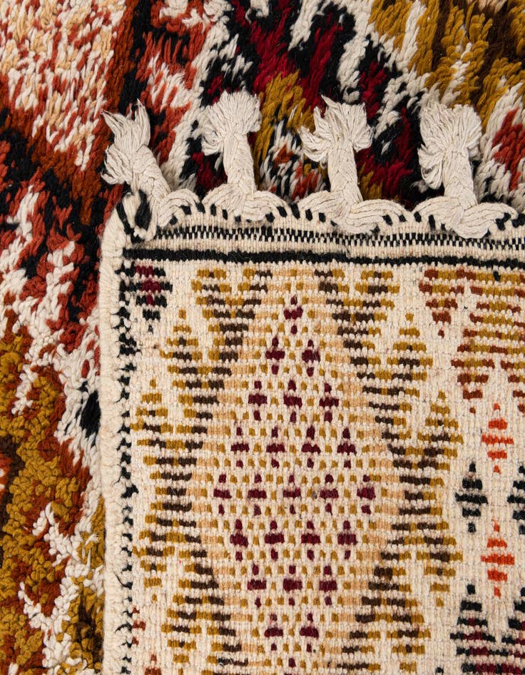 Detail image of 2' 8 x 8' 1  Hand Knotted Moroccan Wool Runner Rug