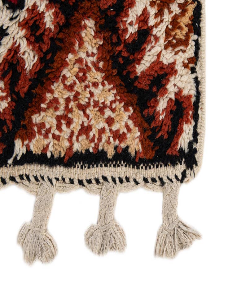 Detail image of 2' 8 x 8' 1  Hand Knotted Moroccan Wool Runner Rug