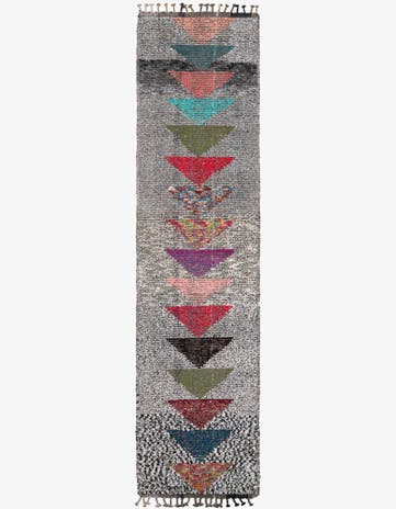 2' 10 x 12' 4 Hand Knotted Moroccan Wool Runner Rug