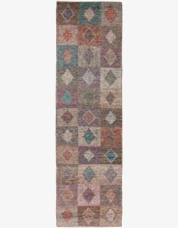 4' 5 x 15' Hand Knotted Moroccan Wool Runner Rug