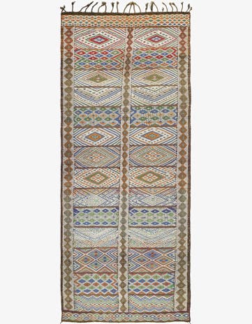 5' 10 x 14' 10 Hand Knotted Moroccan Wool Runner Rug