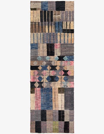 3' 10 x 11' 9 Hand Knotted Moroccan Wool Runner Rug