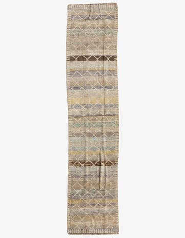 2' 2 x 9' 11 Hand Knotted Moroccan Wool Runner Rug
