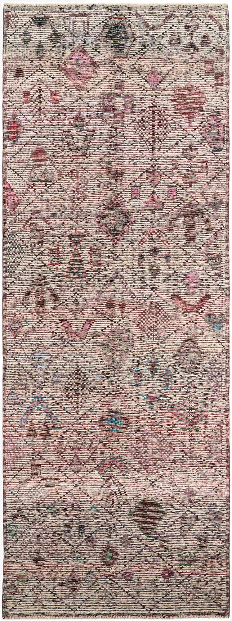 5' x 15' 3  Hand Knotted Moroccan Wool Runner Rug