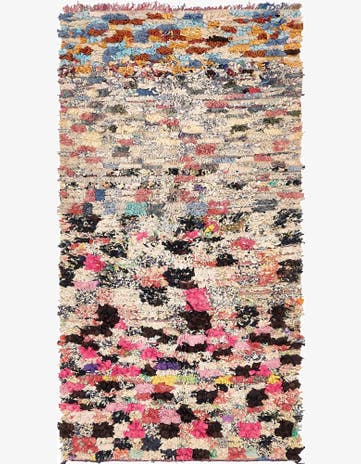 4' 5 x 9' Hand Knotted Moroccan Wool Runner Rug