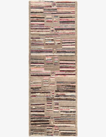 2' 10 x 7' 9 Hand Knotted Moroccan Wool Runner Rug