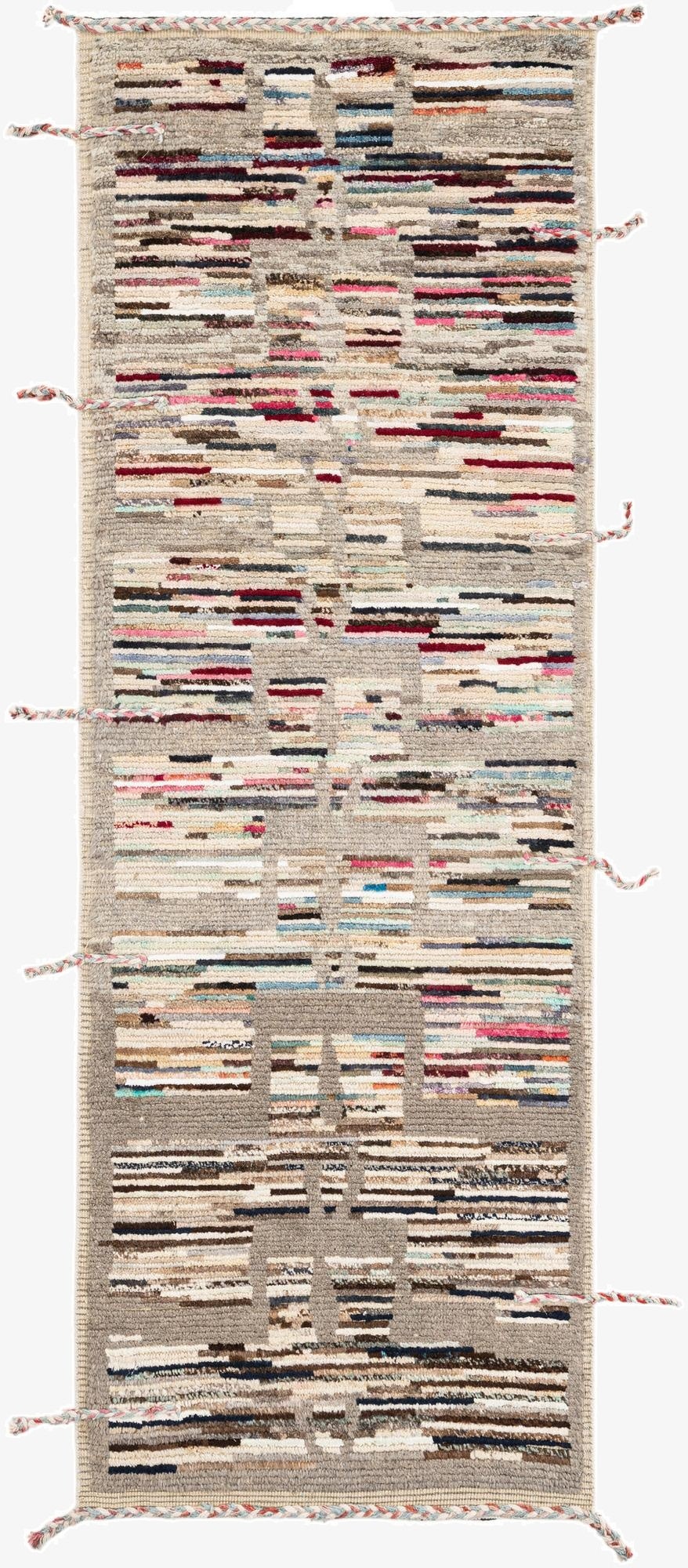 2' 10 x 8' 2  Hand Knotted Moroccan Runner Rug