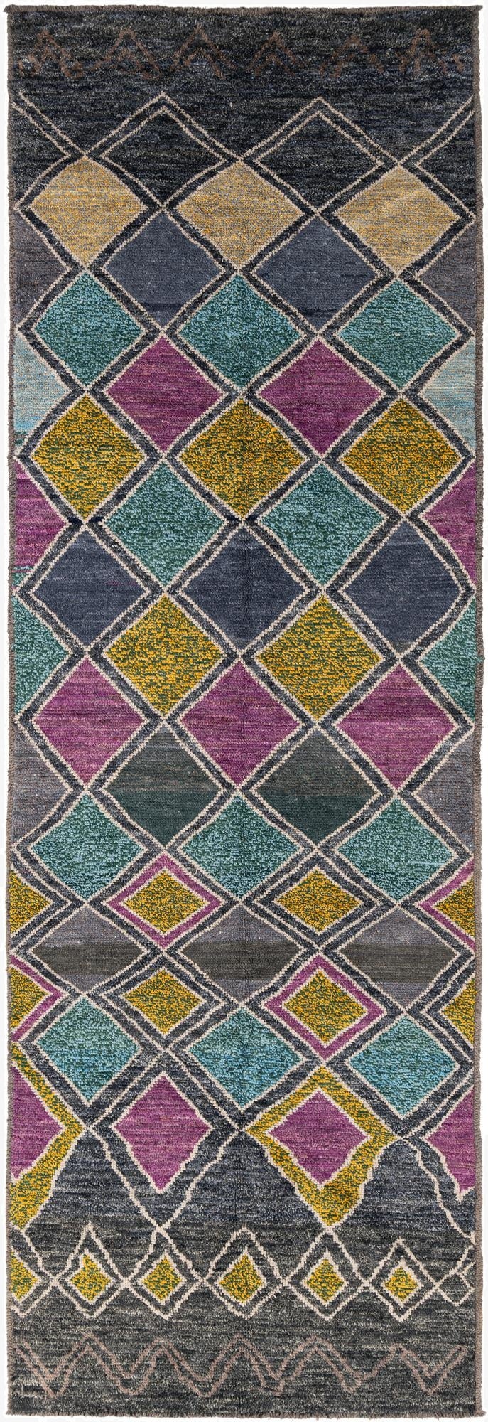 5' x 15' 2  Hand Knotted Moroccan Wool Runner Rug