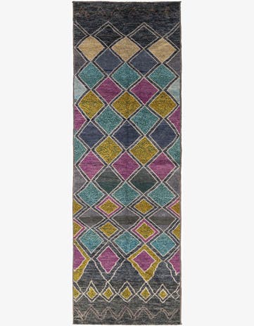 5' x 15' 2 Hand Knotted Moroccan Wool Runner Rug