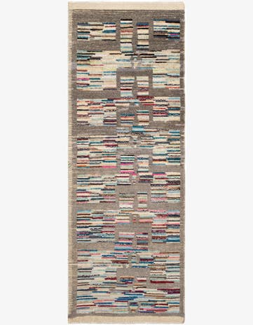 3' x 8' Hand Knotted Moroccan Wool Runner Rug