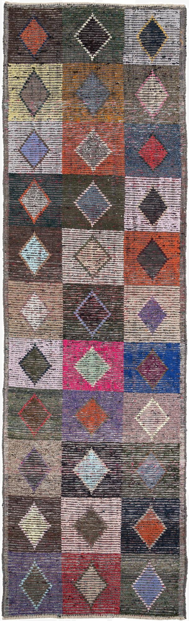 4' 5 x 14' 10  Hand Knotted Moroccan Wool Runner Rug