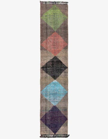 2' 6 x 12' Hand Knotted Moroccan Wool Runner Rug