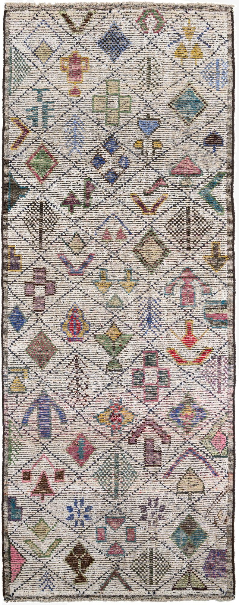 5' 7 x 14' 8  Hand Knotted Moroccan Runner Rug