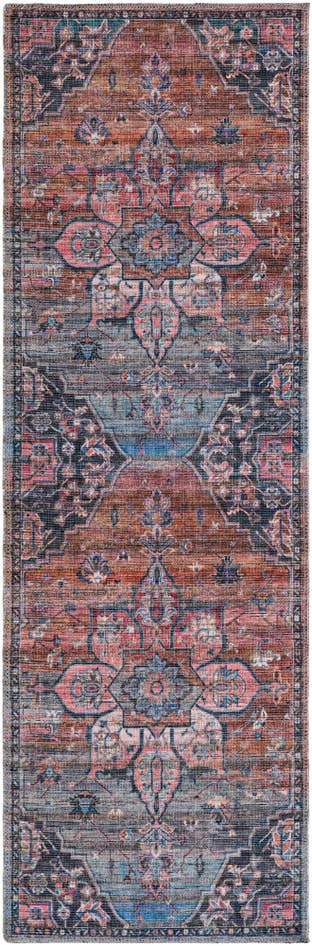 Detail image of 2' x 6' Washable Nostalgia Runner Rug