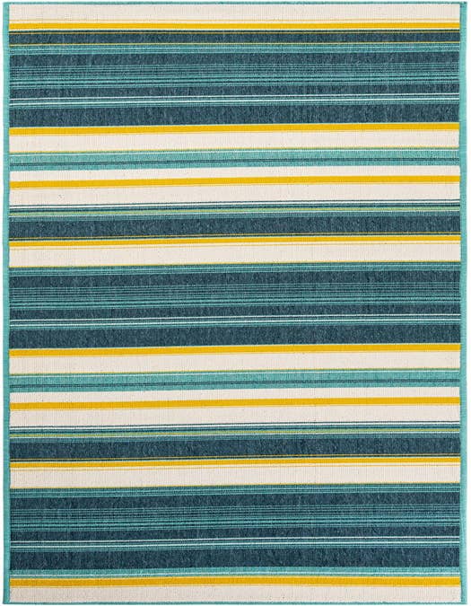 Detail image of 2' 7 x 10' Easy-Clean Border Indoor / Outdoor Runner Rug