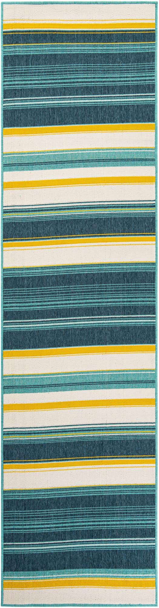2' 7 x 10' Easy-Clean Border Indoor / Outdoor Runner Rug