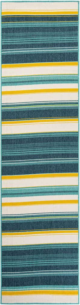 2' 7 x 10' Easy-Clean Border Indoor / Outdoor Runner Rug