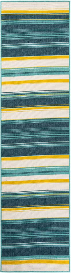 Detail image of 2' 7 x 10' Easy-Clean Border Indoor / Outdoor Runner Rug