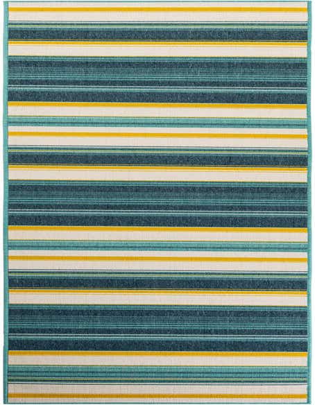 2' 7 x 12' Easy-Clean Border Indoor / Outdoor Runner Rug