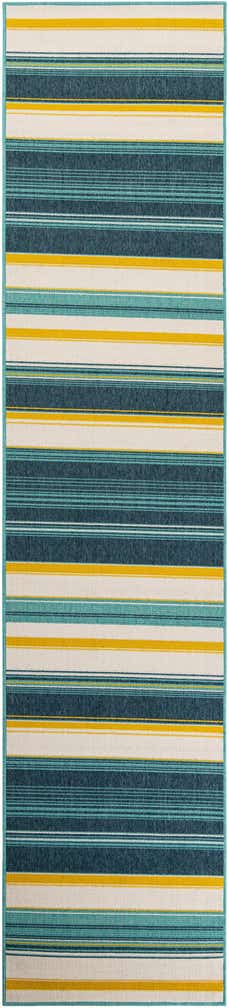 2' 7 x 12' Easy-Clean Border Indoor / Outdoor Runner Rug