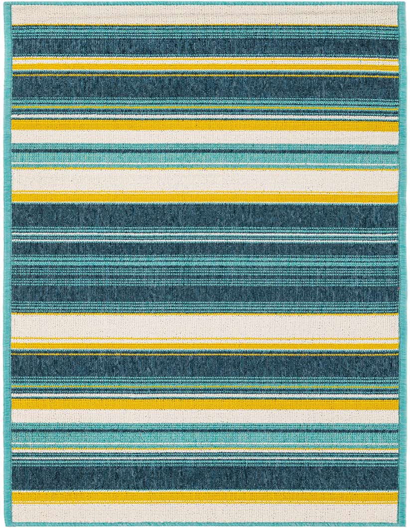 2' x 5' Easy-Clean Border Indoor / Outdoor Runner Rug
