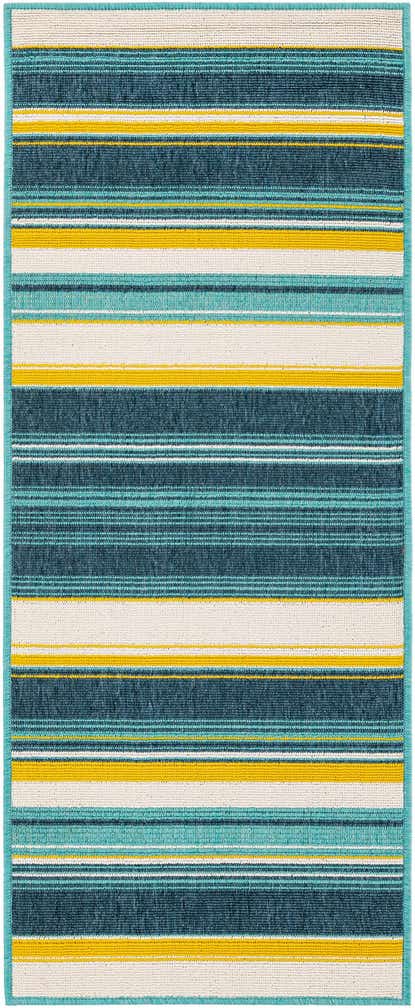 2' x 5' Easy-Clean Border Indoor / Outdoor Runner Rug