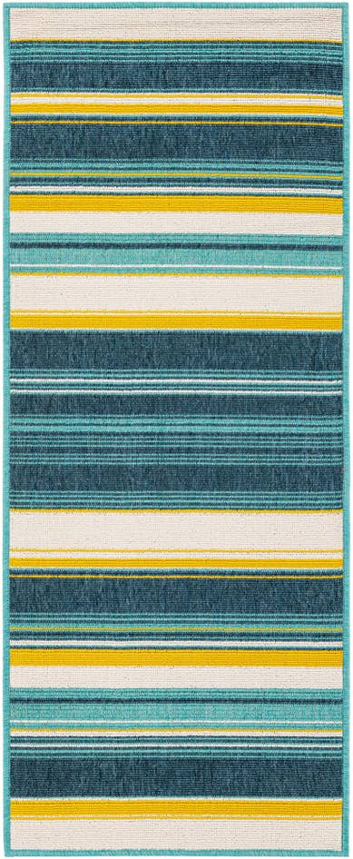 Detail image of 2' x 5' Easy-Clean Border Indoor / Outdoor Runner Rug