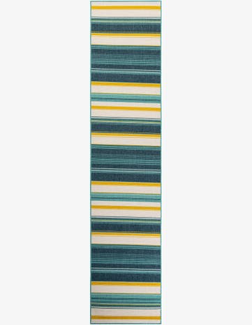 Easy-Clean Border Indoor / Outdoor Runner Rug