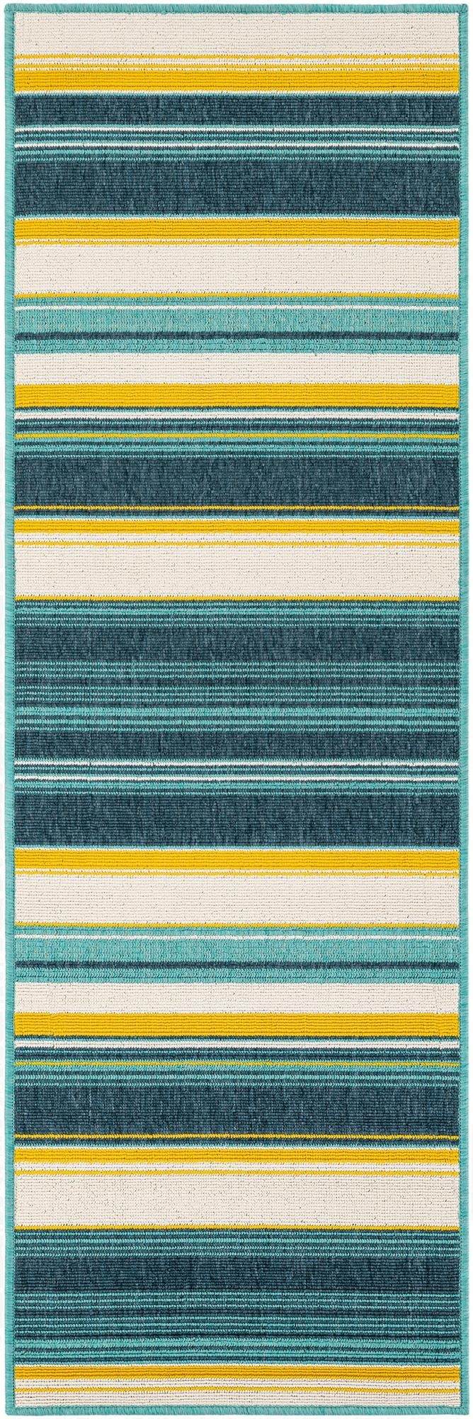 2' x 6'  Washable Border Indoor / Outdoor Runner Rug